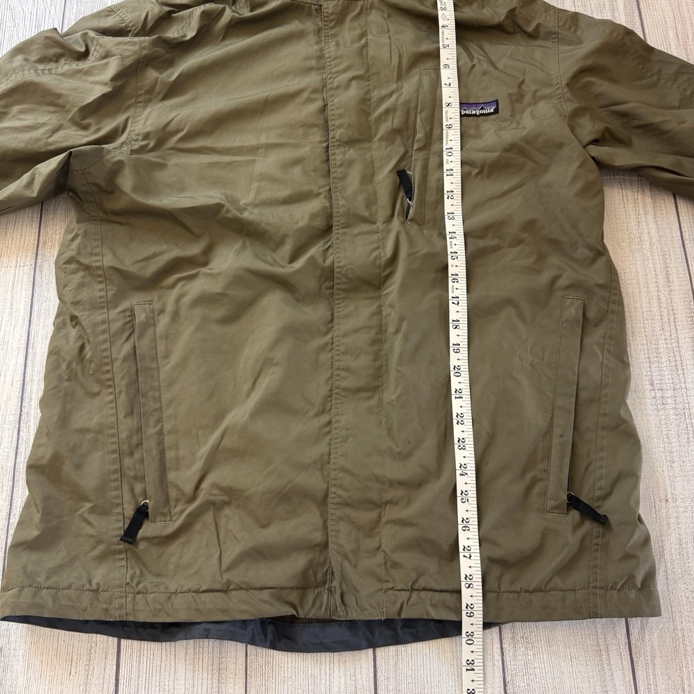 Patagonia Men's XL Olive Green Hooded H2No Rain Jacket Waterproof Hiking Shell - Picture 4 of 9